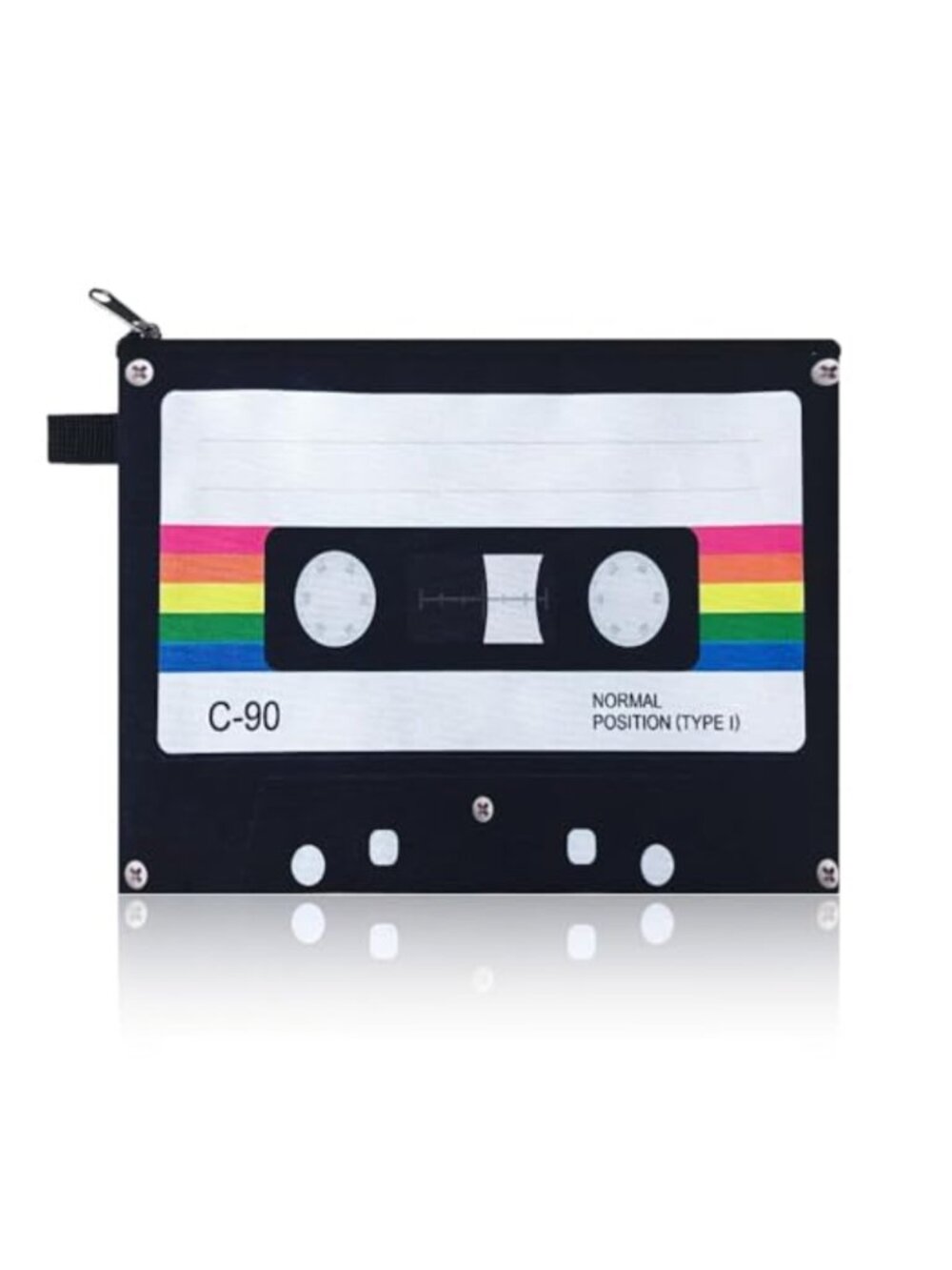 Canvas Cassette Tape Makeup Pouch Retro Music Lover Cosmetic Bag Travel
